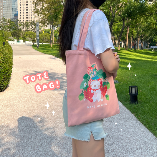 Strawberry Cat Tote bag